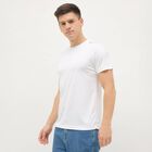 Men's Bright Snow White Crew Neck Athleisure Drifit T-Shirt, सफ़ेद, small