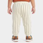 Infants' Cream Jogger Fit Striped Pyjama, ऑफ व्हाइट, small