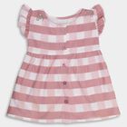 Infant Girls' 100% Cotton Frock, हल्का गुलाबी, small image number null