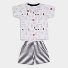 Infant Boys' 100% Cotton Baba Suit, नेवी ब्लू, small