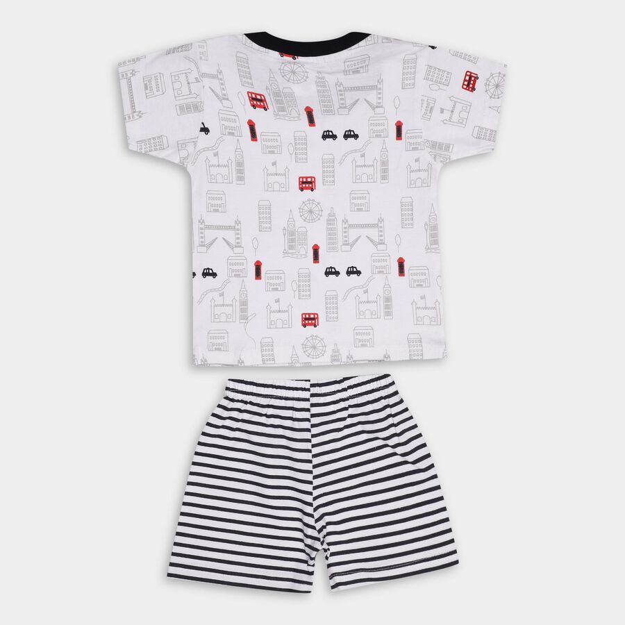 Infant Boys' 100% Cotton Baba Suit, नेवी ब्लू, large