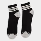 Men's Socks (Pack of 3), काला, small