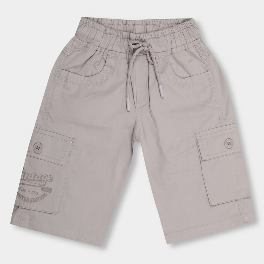 Boys' 100% Cotton Jamaicans, हल्का ग्रे, large