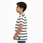Boys' 100% Cotton Half Sleeves T-Shirt, White, small image number null