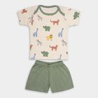Infant Boys' 100% Cotton Baba Suit, Olive, small image number null