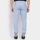 Men's 100% Cotton Slim Fit Casual Trousers, हल्का नीला, small image number null