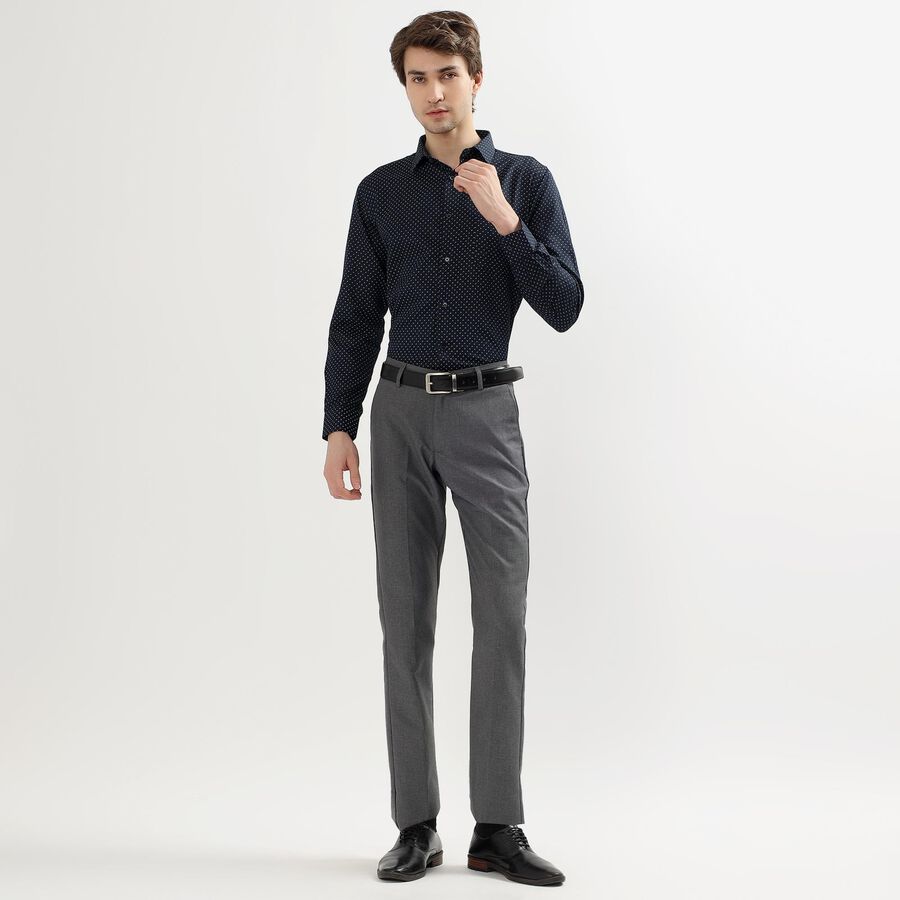 Men's Formal Shirt, Navy Blue, large image number null