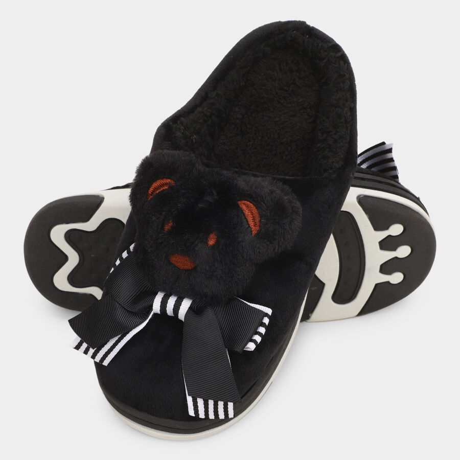 Ladies's Slippers, काला, large image number null