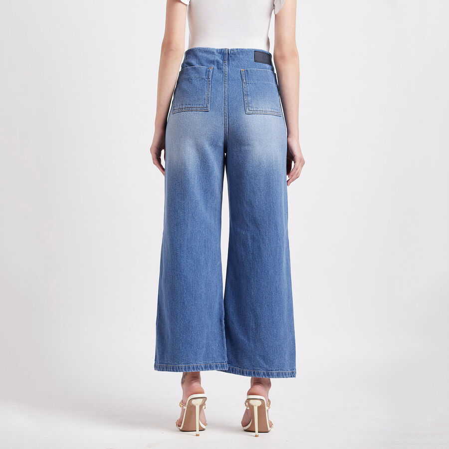 Cotton Embellished Jeans, Light Blue, large image number null
