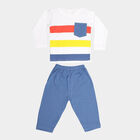 Infants Cotton Baba Suit, Dark Blue, small image number null