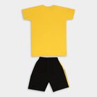 Boys' 100% Cotton Knit Baba Suit, पीला, small image number null