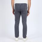 Men's Slim Fit Casual Trousers , गहरा ग्रे, small image number null