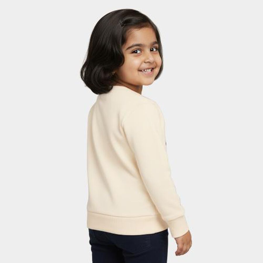 Girls' Sweatshirt, Beige, large image number null