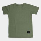 Boys Green Round Neck Casual Boys T-Shirt, हल्का हरा, small