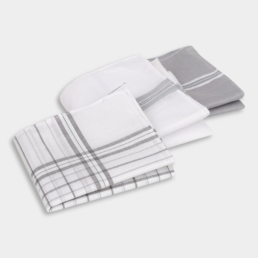 Men's Hanky, गहरा ग्रे, large