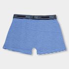Boys' Bright Royal Blue Regular Fit Striped Briefs, Mid Blue, small image number null