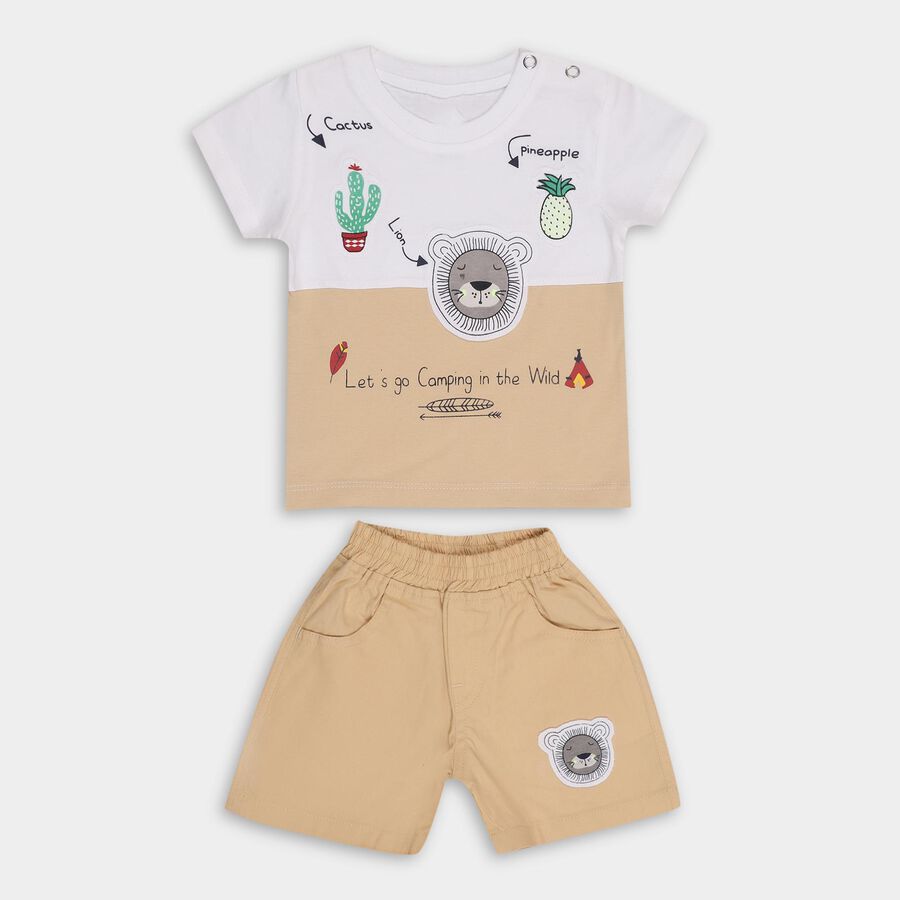 Infants' 100% Cotton Baba Suit, गहरा पीला, large