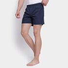 Men's 100% Cotton Boxers, नेवी ब्लू, small