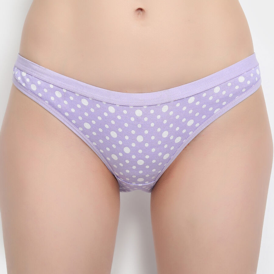 Printed Bikini Panty, Purple, large image number null