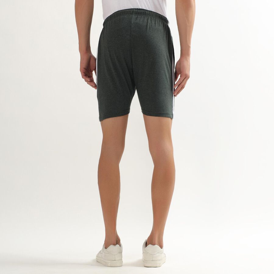 Men's Light Blue Regular Fit Placement Printed Bermuda Shorts, Olive, large image number null