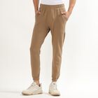 Men's Black Regular Fit Jogger Track Pants, भूरा, small image number null