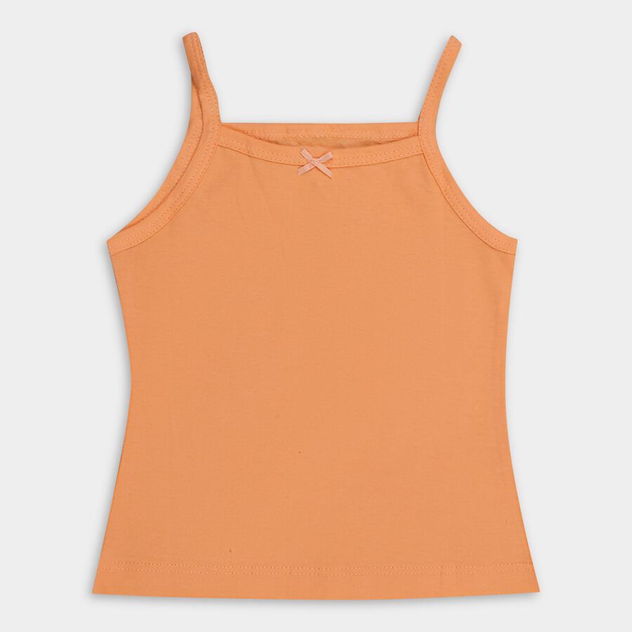 Girls' 100% Cotton Vest (Pack of 2), Peach, large image number null
