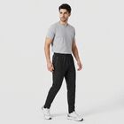 Men's Black Slim Fit Zip Pocket Track Pants, काला, small