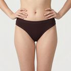 Women's Wine Regular Fit Solid Panty, वाइन, small