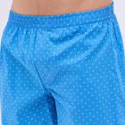 Men's 100% Cotton Boxers, मध्यम नीला, small image number null
