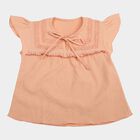 Girls Pink Round Neck Regular T-Shirt, गुलाबी, small