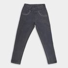 Girls Charcoal Grey Skinny Fit Rhinestone Jeans, Light Grey, small image number null