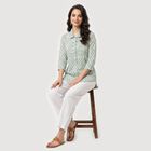 Women's Green Straight Kurta, Light Green, small