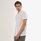 Men's White Cotton Half Sleeve Cuban Collar Casual Shirt, White, small
