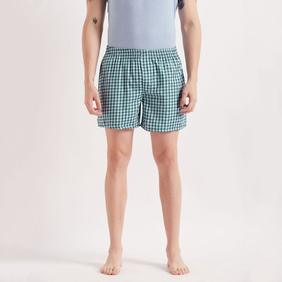 Checks Boxers, Dark Blue, large image number null