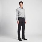 Men's Charcoal Slim Fit Self Design Formal Trousers, चारकोल, small