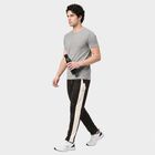Men's Olive Regular Fit Side-Striped Track Pants, Olive, small