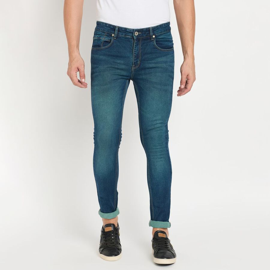 Men's Skinny Jeans, Dark Blue, large image number null