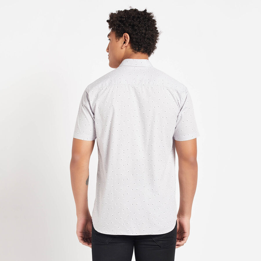 Cotton Printed Casual Shirt, Light Grey, large image number null