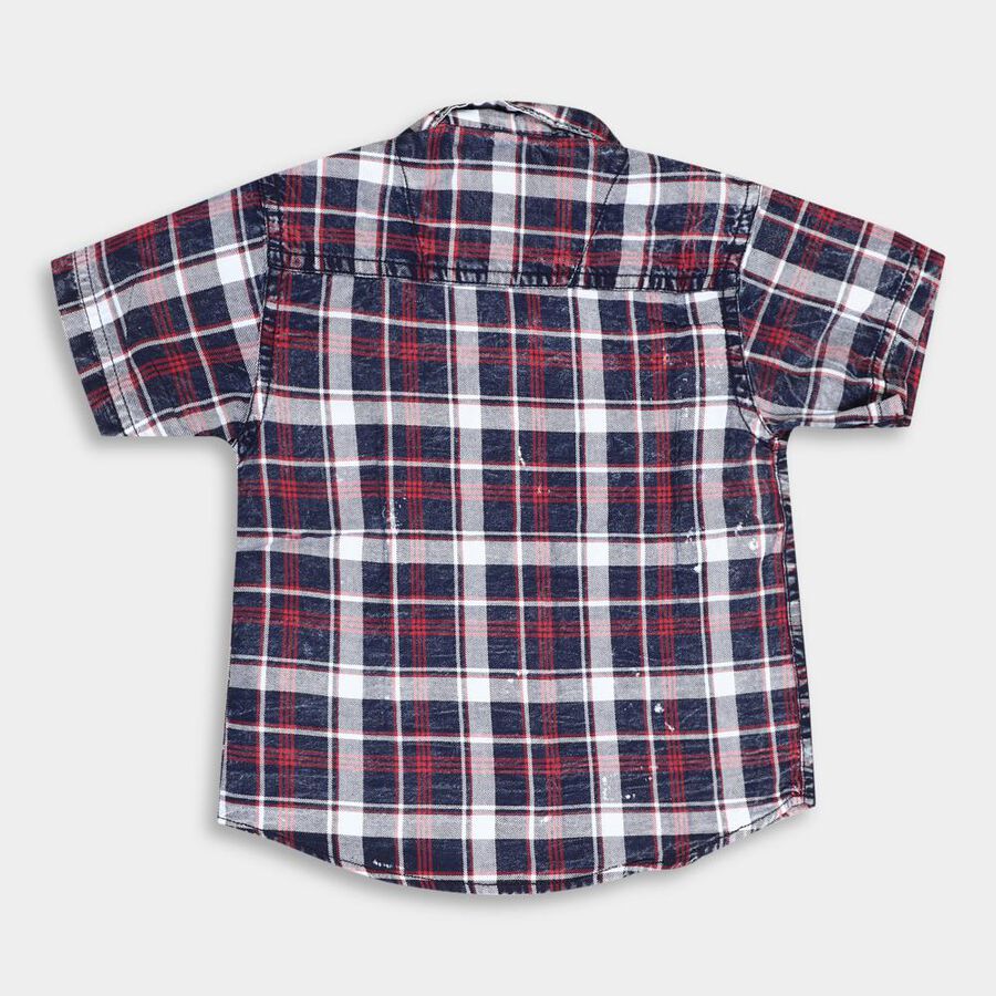 Boys Cotton Casual Shirt, Red, large image number null