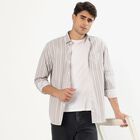 Men's Khaki Cotton Classic Slim Fit Casual Shirt, Khaki, small image number null