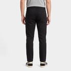 Men's Black Slim Fit Chino Trousers, काला, small