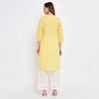 Ladies' 100% Cotton Kurta , पीला, small image number null