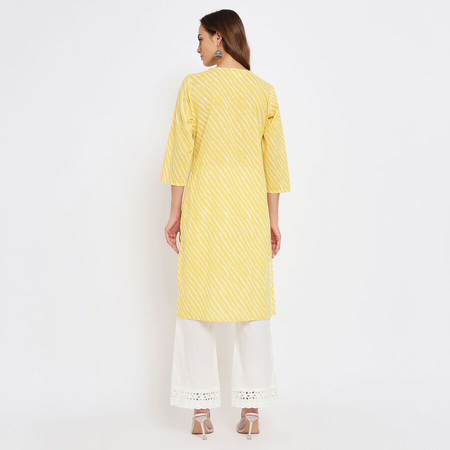 Ladies' 100% Cotton Kurta , पीला, large image number null