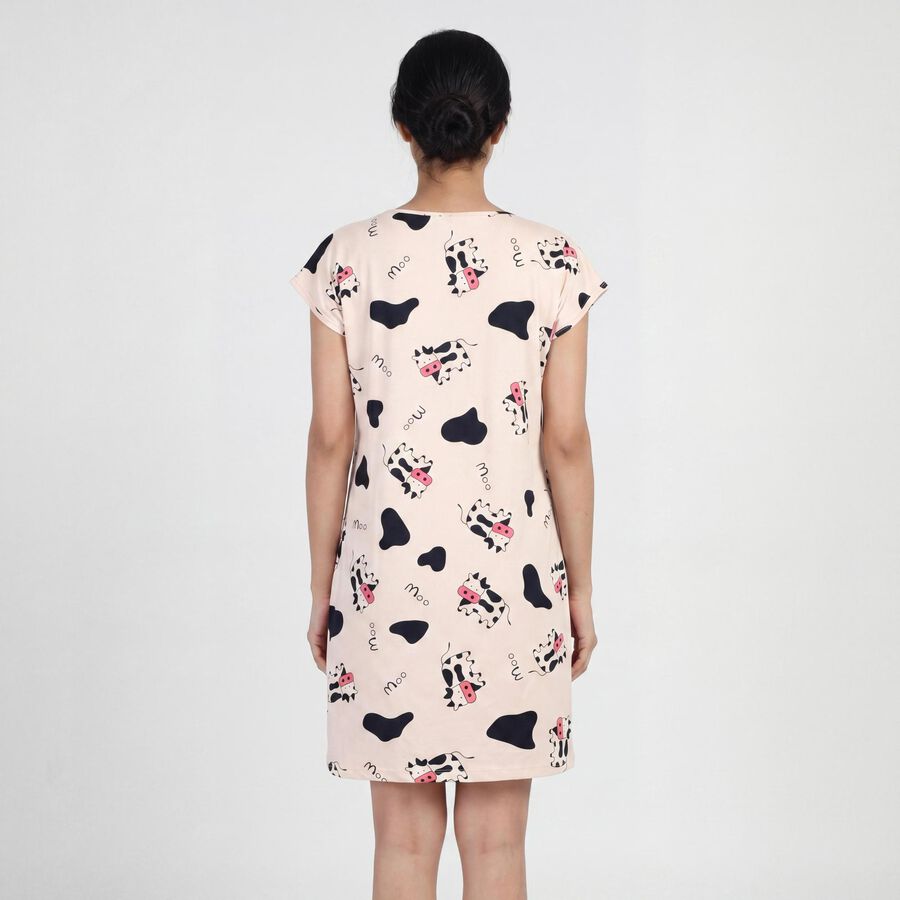 Women's Pink Nighty, हल्का गुलाबी, large