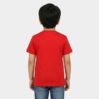 Boys Red Crew Neck Regular Boys T-Shirt, Red, small