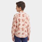 Boys Off White Cotton Casual Shirt, Off White, small
