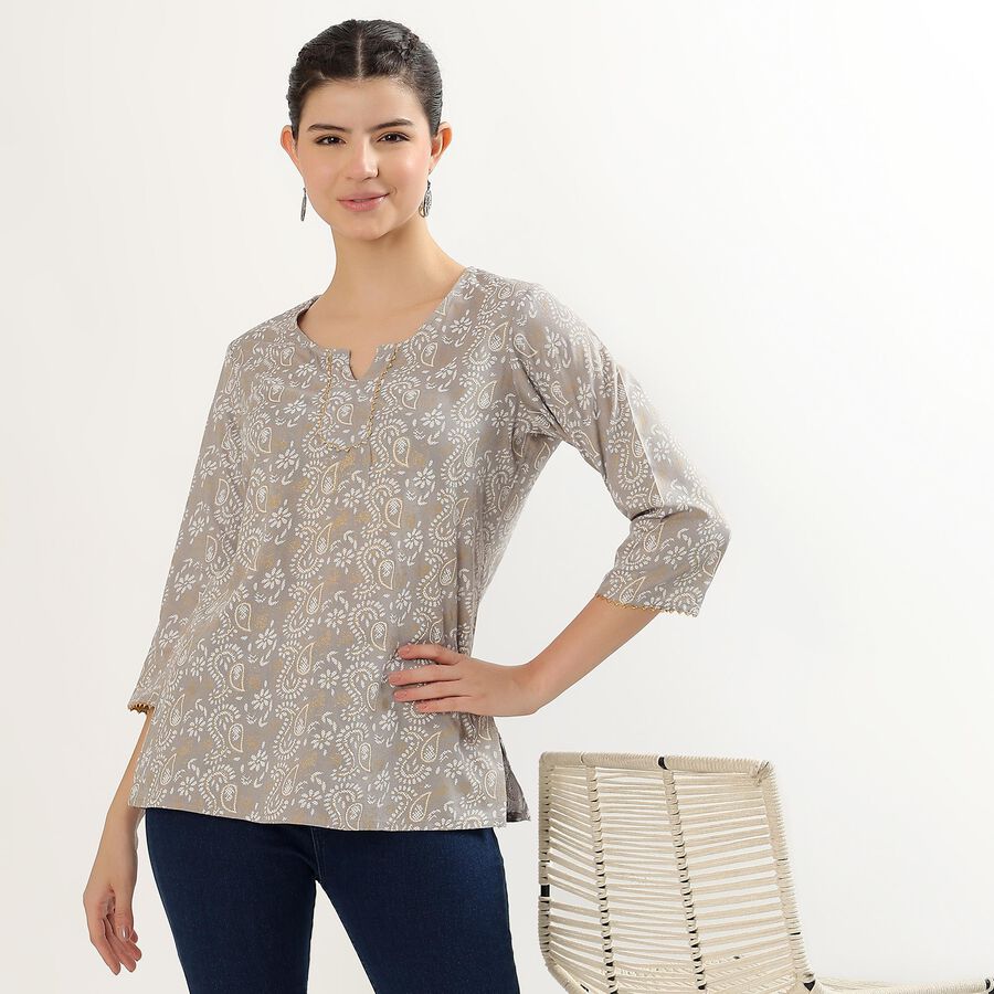 Ladies' Kurti , Light Grey, large image number null
