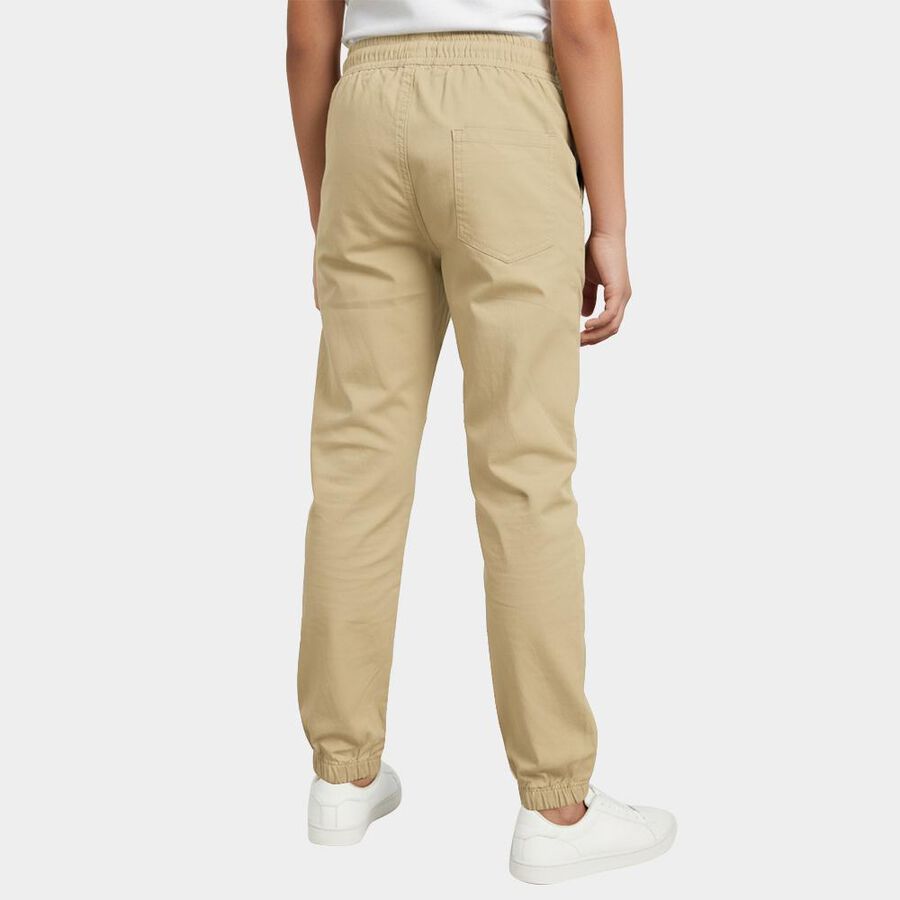 Boys Cotton Regular Fit Trousers, Olive, large image number null