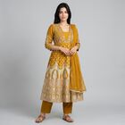 Women's Mustard Floral Printed Ethnic Set, Mustard, small