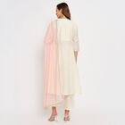 Ladies' Kurta Pyjama Set with Dupatta, ऑफ व्हाइट, small image number null
